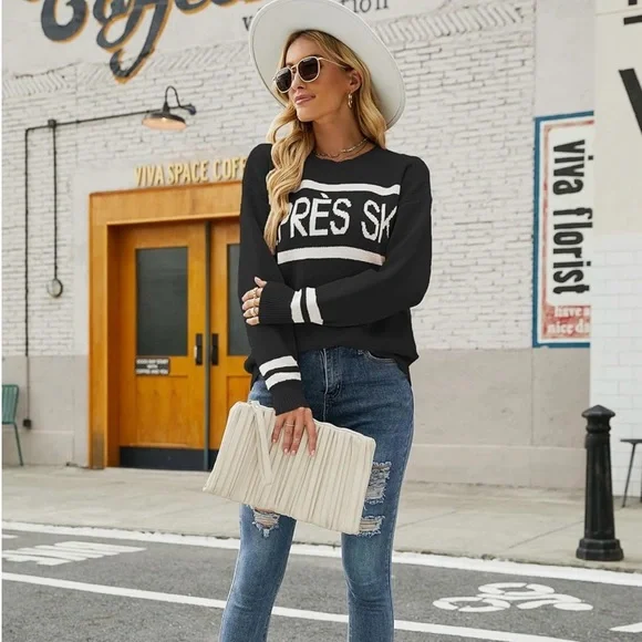 Black Après Ski Sweater - Picture 2 of 4